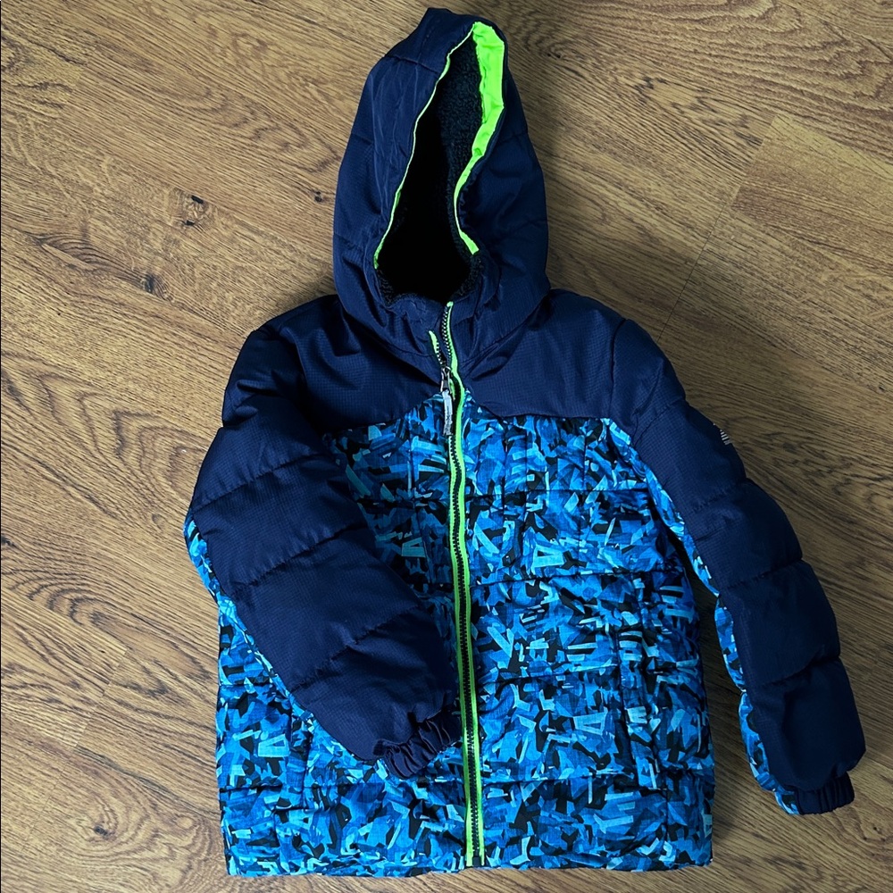 Blue and Black Camouflage Hooded Jacket ZeroExposure size S 6/7